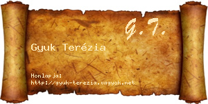Gyuk Terézia névjegykártya